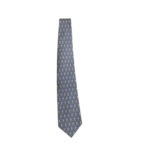 Vineyard Vines Blue Mermaid Print Silk Tie neck tie - Picture 1 of 7